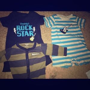 New born boy rock star set